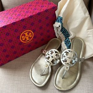 Tory Burch Miller Metallic Veg Leather